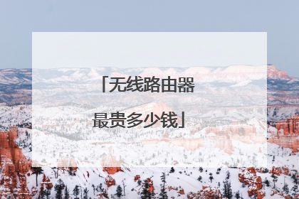 无线路由器最贵多少钱