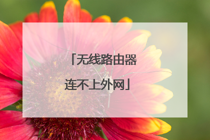 无线路由器连不上外网