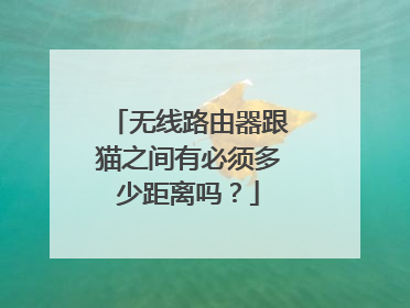 无线路由器跟猫之间有必须多少距离吗?