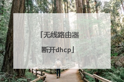 无线路由器 断开dhcp
