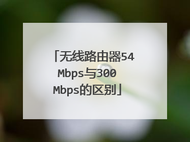 无线路由器54Mbps与300Mbps的区别