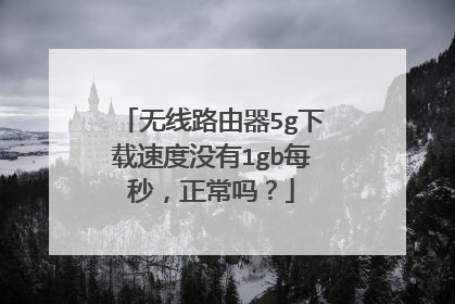 无线路由器5g下载速度没有1gb每秒，正常吗？