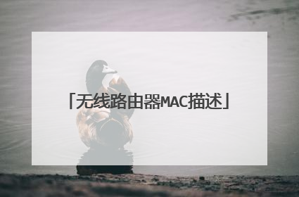 无线路由器MAC描述