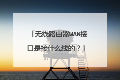 无线路由器WAN接口是接什么线的？