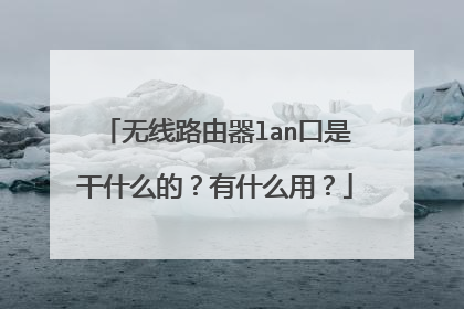 无线路由器lan口是干什么的？有什么用？