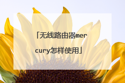 无线路由器mercury怎样使用
