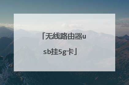 无线路由器usb挂5g卡