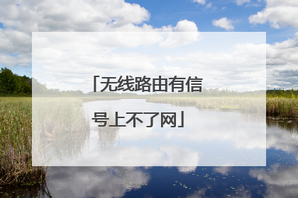 无线路由有信号上不了网