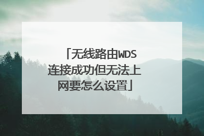 无线路由WDS连接成功但无法上网要怎么设置