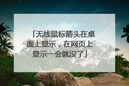 无线鼠标箭头在桌面上显示,在网页上显示一会就没了