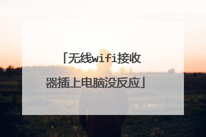 无线wifi接收器插上电脑没反应