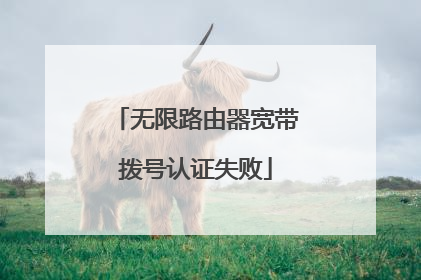 无限路由器宽带拨号认证失败
