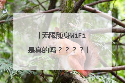 无限随身WiFi是真的吗？？？？