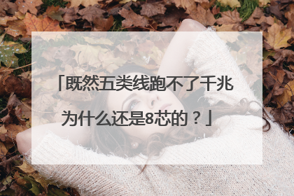 既然五类线跑不了千兆为什么还是8芯的?