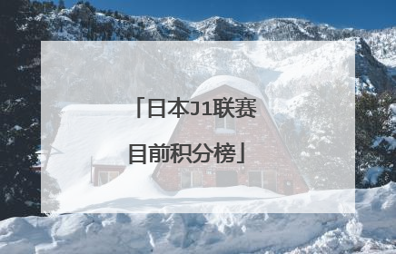 日本J1联赛目前积分榜