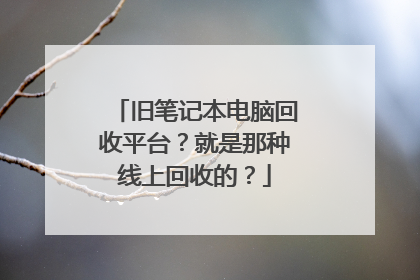 旧笔记本电脑回收平台?就是那种线上回收的?