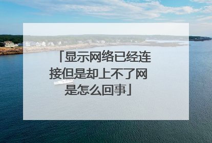 显示网络已经连接但是却上不了网是怎么回事