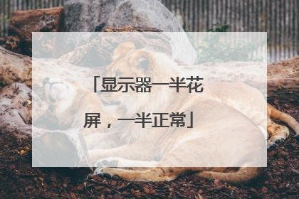 显示器一半花屏，一半正常