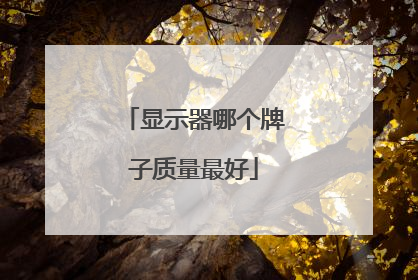 显示器哪个牌子质量最好