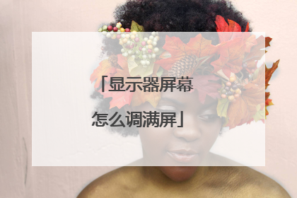显示器屏幕怎么调满屏