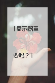 显示器重要吗？