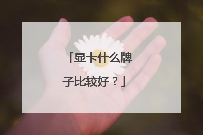 显卡什么牌子比较好?