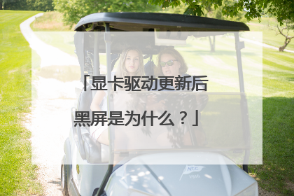 显卡驱动更新后黑屏是为什么?