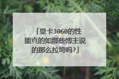 显卡3060的性能真的如那些博主说的那么拉垮吗?