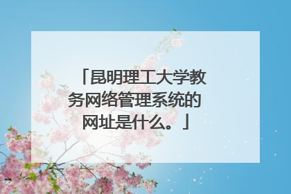 昆明理工大学教务网络管理系统的网址是什么。