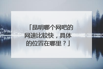 昆明哪个网吧的网速比较快,具体的位置在哪里?