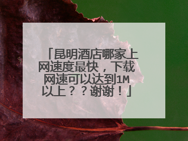 昆明酒店哪家上网速度最快,下载网速可以达到1M以上??谢谢!
