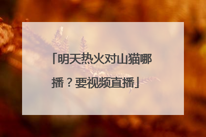 明天热火对山猫哪播？要视频直播