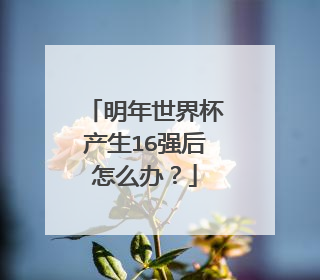 明年世界杯产生16强后怎么办？