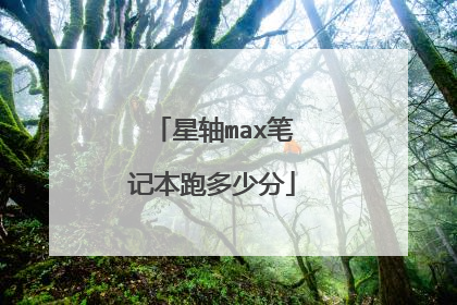 星轴max笔记本跑多少分