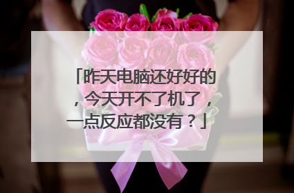 昨天电脑还好好的,今天开不了机了,一点反应都没有?