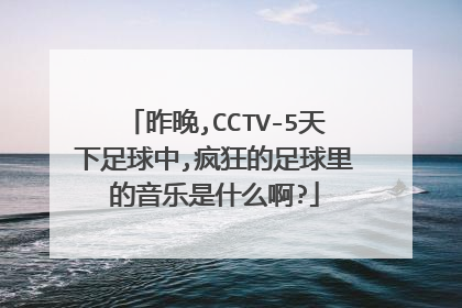 昨晚,CCTV-5天下足球中,疯狂的足球里的音乐是什么啊?