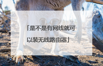 是不是有网线就可以装无线路由器