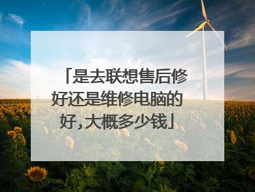 是去联想售后修好还是维修电脑的好,大概多少钱