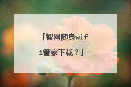 智网随身wifi管家下载？