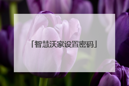 智慧沃家设置密码
