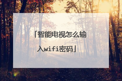 智能电视怎么输入wifi密码