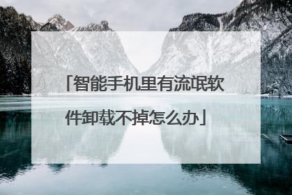 智能手机里有流氓软件卸载不掉怎么办
