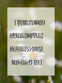 智能音响的感知层网络层应用层分别是如何运作的