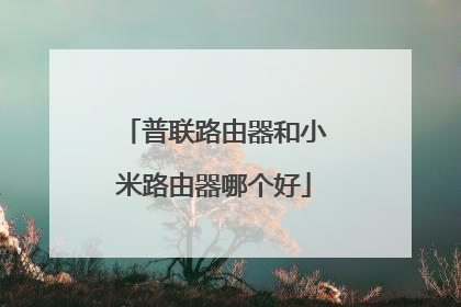 普联路由器和小米路由器哪个好