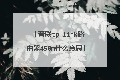 普联tp-link路由器450m什么意思