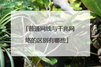 普通网线与千兆网络的区别有哪些