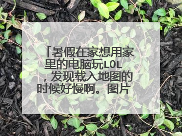 暑假在家想用家里的电脑玩LOL,发现载入地图的时候好慢啊。图片是电脑的配置。