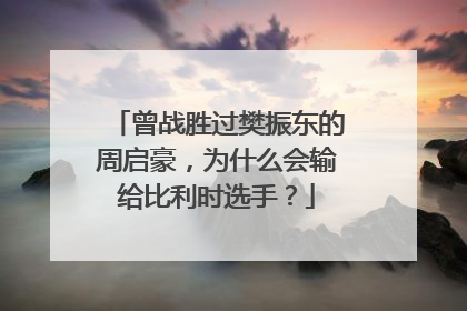曾战胜过樊振东的周启豪,为什么会输给比利时选手?