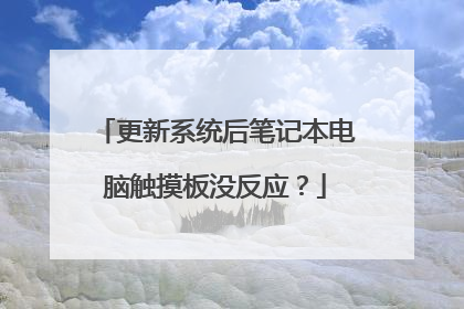 更新系统后笔记本电脑触摸板没反应?