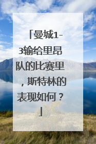 曼城1-3输给里昂队的比赛里，斯特林的表现如何？